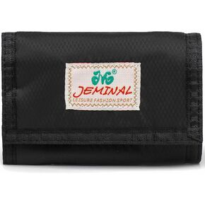 ＪＭ ＪＥＭＩＮＡＬ 杰米路 JEMINAL Tri-fold canvas ultra-thin waterproof wallet men's and women's keychain wallet (Yellow)