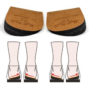 Dr. Shoesert 3 Layers Adjustable Orthopedic Heel Wedge Inserts, Supination & Pronation Correction Insoles for Bow Legs, Knee Pain, Foot Alignment (Black, Small - Women's 4.5-8|Men's 6-8.5)