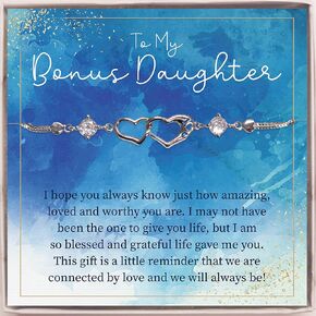 Bonus Daughter bracelet. I'm so blessed life gave me you. Daughter jewelry gift. Bonus Daughter gift for Birthday Christmas Wedding day.