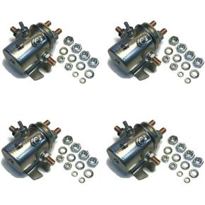 (4 Pack) 12V Continuous Duty 6 Terminal Switch Relay Solenoid for Golf Cart Car Buggy