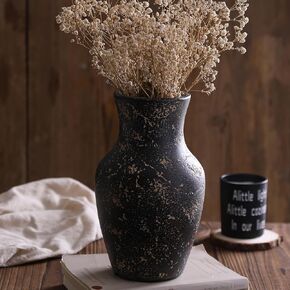 Farmhouse Vase for Home Decor, Terracotta Vase, Rustic Vase, and Vintage vase. Vintage Flower Vase Suitable for Home Decor, Living Room, Shelf Decor, Dining Table Decor, 6.1IN. ZSHLXM