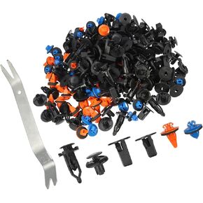 Retainer Fastener Clip Rivet Kit Bumper Fender Door Panel Fender Flare Clips Fit for Toyota 4Runner - Pack of 181 Black Replacement
