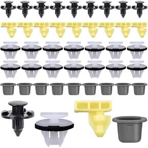 45PCS Car Retainer Clips Kit, Automotive Wheel Flare Retainer Fastener Clip Assortment, Vehicle Retainer Clips Accessories, Compatible with Armada Juke Murano Rouge QX56 QX80