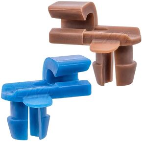 Rexka 5 Sets Door Lock End Rod Clips Left Brown & Right Blue 3.5mm Rod / 6mm Hole for Honda Acura 06720-SJC-305L 06720-SJC-305R - Honda Door Handle Lock Rod Clips Door Lock Rod Clip