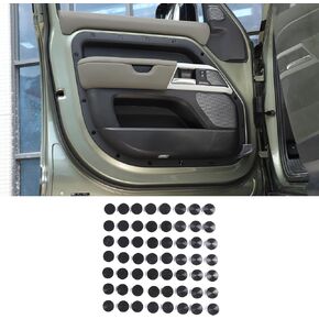 PIUGILH Door Screw Protection Cover Compatible with Land Rover Defender 110 2020-2024 Accessories, Aluminum Car Door Screw Decorative Cover Trim, 56Pcs