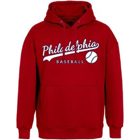 Mens Baseball Hoodie Sweatshirt, Pullover Hooded Sweatshirt for Men