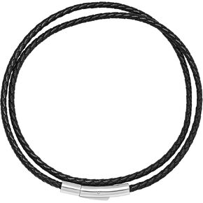 HAQUIL Waterproof Braided Leather Cord Chain Necklace for Pendant, Jewelry Gift for Men and Women - 16/18/20/22/24/26/28/30" 2/3/4/5mm