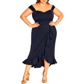 City Chic Women's Apparel Women's Plus Size Dress Hypnotize Ff