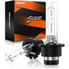 SEALIGHT D4S HID Bulbs Xenon 6000K Cool White 35W Replacement 42402(C1), 66440, 66440CBH, 66440CBI HID Light Bulb, Pack of 2
