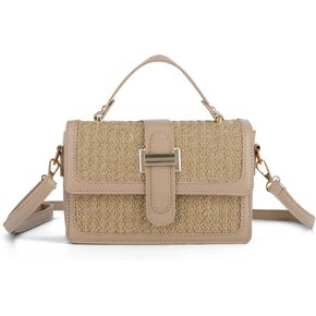 Fecialy Straw Purses for Women Straw Crossbody Bags Beach Handbag Summer Straw Purses Woven Shoulder Clutch Bag