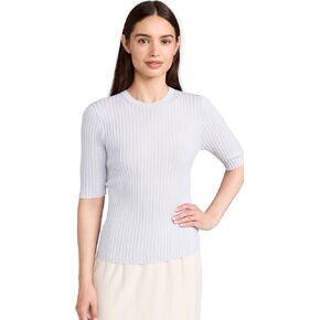 Vince Women's Snap Elbow Sleeve Crew Pullover