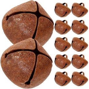 SEWACC 100pcs Rusty Jingle Bell Christmas Sleigh Bell Rustic Metal Craft Bells Star Bells Christmas Trees Decor for Holiday Season Country Primitive Home Ornament