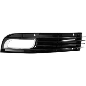1pc Fog Light Grill for Audi A8 D3 2008-2010 Durable ABS Black Silver Tone Front Left Front Lower Bumper Fog Light Cover Inserts