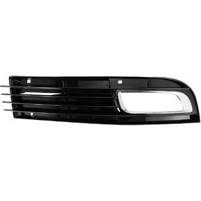 1pc Fog Light Grill for Audi A8 D3 2008-2010 Durable ABS Black Silver Tone Front Right Front Lower Bumper Fog Light Cover Inserts