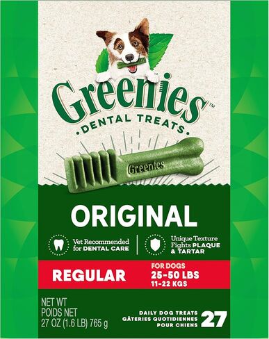 GREENIES Original Regular Natural Dog Dental Care Chews Oral Health Dog Treats, 72 oz. Pack (72 Treats) in Saudi Arabia