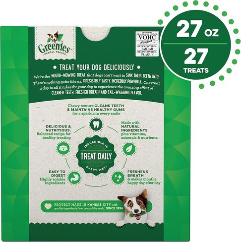 GREENIES Original Regular Natural Dog Dental Care Chews Oral Health Dog Treats, 72 oz. Pack (72 Treats) in Saudi Arabia