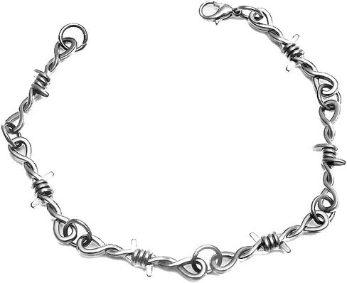 Gothic Punk Barbed Wire Thorns Chunky Brambles Couple Friendship Hip Hop Rock Cool Adjustable Bracelet men and women jewelry in Saudi Arabia
