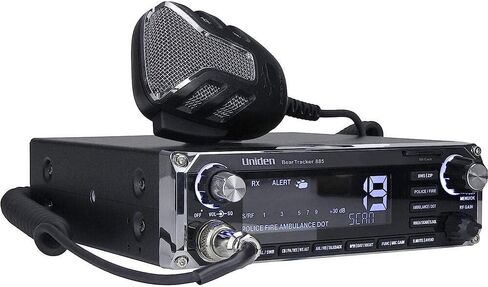 راديو Uniden Bearcat 880 CB مع 40 قناة وشاشة LCD كبيرة سهلة القراءة بـ 7 ألوان مع إضاءة خلفية ومكبر صوت للاتصالات الخارجية Bearcat بقدرة 15 وات (BC15). تصميم متين وقوي in Kuwait