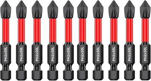 20PCS 1/4 Inch Hex Shank Magnetic Phillips Head Screwdriver Bits, S2 Alloy Steel Anti Slip Drill Bits for Electric Hand Screwdrivers Tool (PH2 x 25mm / 1") in Saudi Arabia