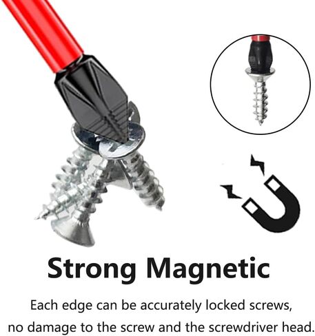 20PCS 1/4 Inch Hex Shank Magnetic Phillips Head Screwdriver Bits, S2 Alloy Steel Anti Slip Drill Bits for Electric Hand Screwdrivers Tool (PH2 x 25mm / 1") in Saudi Arabia