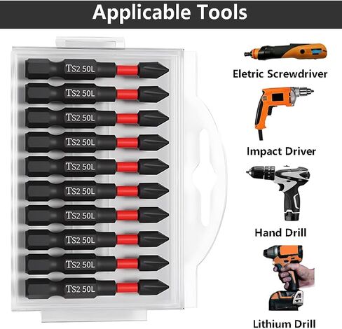 20PCS 1/4 Inch Hex Shank Magnetic Phillips Head Screwdriver Bits, S2 Alloy Steel Anti Slip Drill Bits for Electric Hand Screwdrivers Tool (PH2 x 25mm / 1") in Saudi Arabia