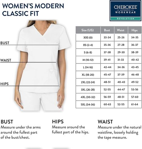 مجموعة شيروكي سكرب للنساء، بلوزة كلاسيكية عصرية ذات تصميم كلاسيكي WW610 مع سروال برباط متوسط ​​الارتفاع WW120، أبيض - قميص XL/بنطلون صغير الحجم XL in Kuwait