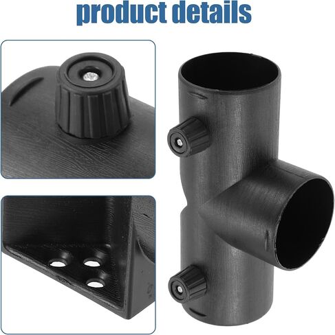 X AUTOHAUX 60mm Car Heater Warm 3 Way Air Ducting Elbow Pipe T Shape Outlet Connector Black Nylon in Saudi Arabia
