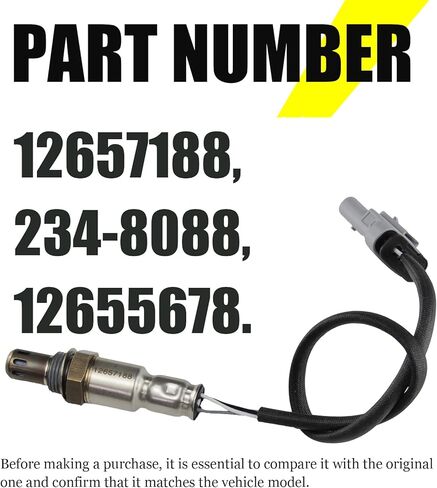 12657188 ​​مستشعر الأكسجين O2 متوافق مع 2015-2020 كاديلاك إسكاليد 6.2 لتر، لـ 2014-2020 شيفروليه إكسبريس سيلفرادو 1500 سوبربان تاهو، لـ 2014-2020 جي إم سي يوكون سييرا 1500 سافانا in Kuwait