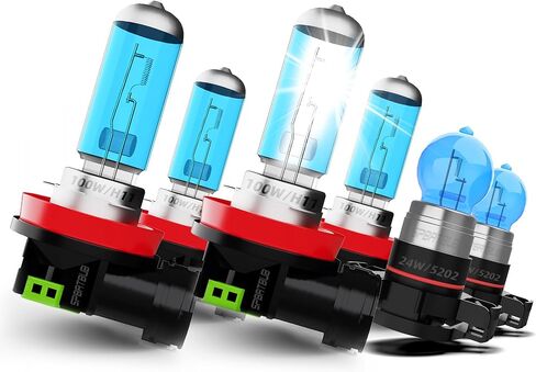 headlight bulbs Compatible With Chrysler Town & Country 2010 2011 2012 2013 2014 2015 2016, Halogen H9 H11 Headlight Bulbs High and Low Beam, 2504/5202 Fog Light, Plug n Play, 6-Pack in Saudi Arabia