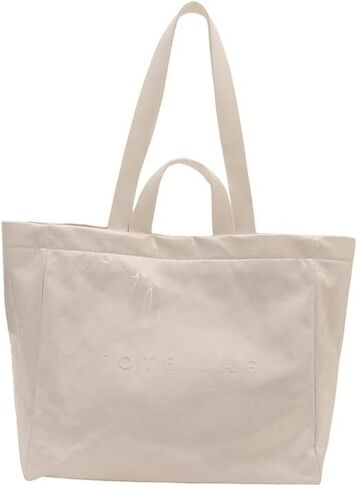 PVC Tote Bag for Women Letter Print Work Tote Bag Clear Plastic Bag Large Kraft Paper Handbag Solid Color Hobo Bag in Kuwait