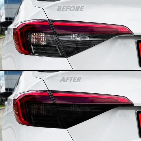SlickMod PreCut Vinyl Smoke Tint for 2022-2023 Honda Civic Sedan Tail Light (3. Turn Signal & Reverse, 20% Dark Smoke) in Saudi Arabia