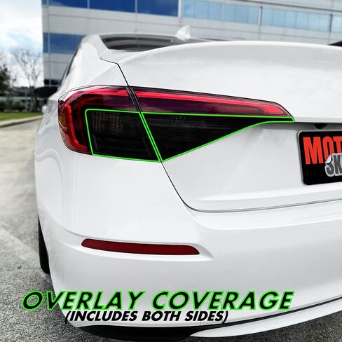 SlickMod PreCut Vinyl Smoke Tint for 2022-2023 Honda Civic Sedan Tail Light (3. Turn Signal & Reverse, 20% Dark Smoke) in Saudi Arabia