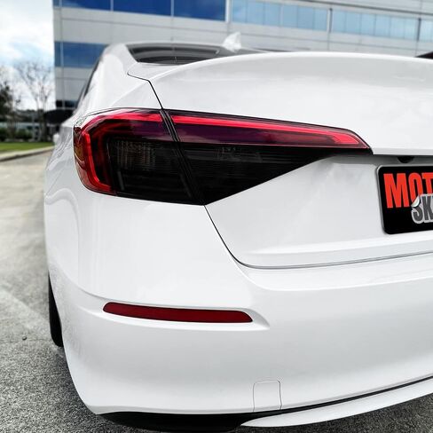 SlickMod PreCut Vinyl Smoke Tint for 2022-2023 Honda Civic Sedan Tail Light (3. Turn Signal & Reverse, 20% Dark Smoke) in Saudi Arabia