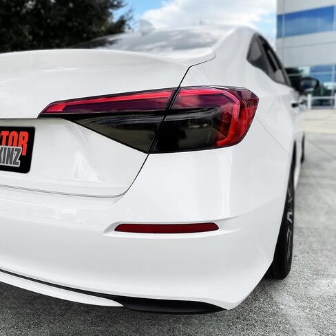 SlickMod PreCut Vinyl Smoke Tint for 2022-2023 Honda Civic Sedan Tail Light (3. Turn Signal & Reverse, 20% Dark Smoke) in Saudi Arabia