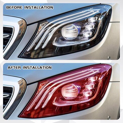فيلم تلوين ضوء المصباح الأمامي للسيارة، 11.88 × 48 بوصة، فيلم ملون ذاتي اللصق، أضواء الفرامل، مصابيح الضباب، ملصق فيلم واقي من الفينيل، ملحقات الديكور للسيارات (أسود غير لامع) in Kuwait