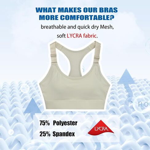 GYMAGINE Adjustable Straps Sports Bra Compression High Impact Sports Bras Padded in Saudi Arabia