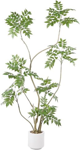 شجرة السماق الاصطناعية، 4 أقدام (1 حزمة) نباتات وهمية طويلة القامة نباتات ماهونيا فورتوني الاصطناعية للداخلية، أشجار وهمية للمكتب والمنزل وغرفة المعيشة وأرضية الفناء وديكور الشرفة in Kuwait