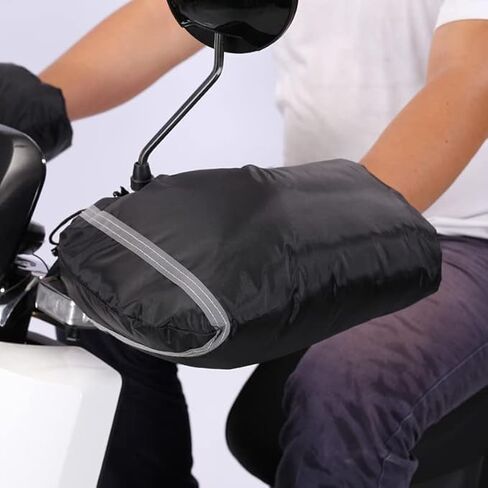 Motorcycle Handlebar Gloves Muff Bike Handlebar Mittens Winter Hand Warmers Gloves for ATV Snowmobile Motorcycle Windproof Waterproof with Reflective Strips in Saudi Arabia