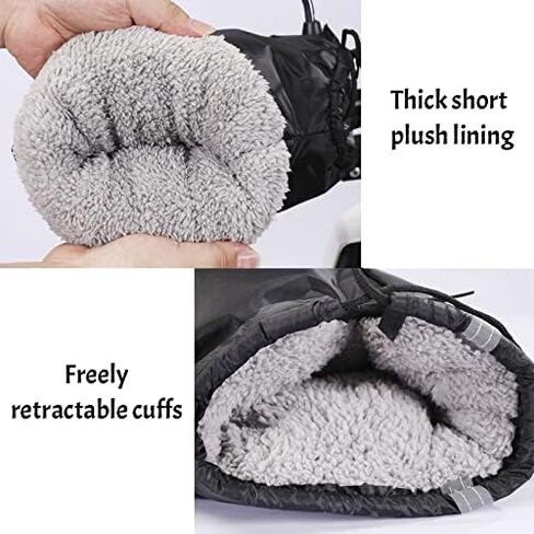 Motorcycle Handlebar Gloves Muff Bike Handlebar Mittens Winter Hand Warmers Gloves for ATV Snowmobile Motorcycle Windproof Waterproof with Reflective Strips in Saudi Arabia
