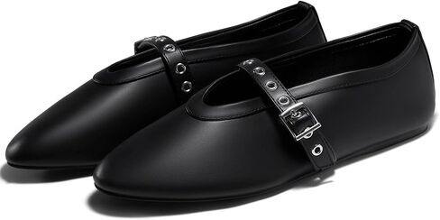 Coutgo Womens Mesh Ballet Flats Mary Jane Fishnet Ballerina Buckle Strap Comfortable Causal Dress Shoes in Saudi Arabia