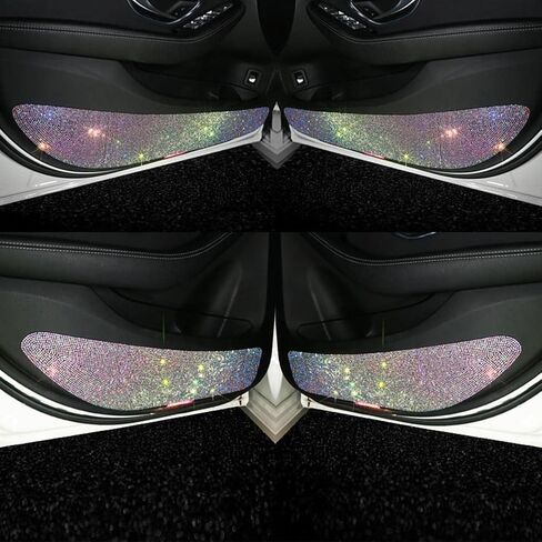 eing Bling Car Door Anti-Kick Pad Crystal Door Protective Pad Universal Anti-Kick Dirty Stickers Anti-Collision Stickers,4 Pack/Set(2 Pack for Front Door and 2 Pack for Back Seat Door), Pure White in Kuwait