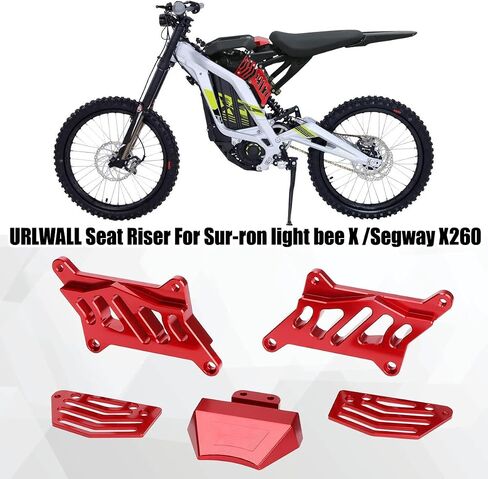 Body Seat Suspension Lift Kit, Seat Extenders Subframe Riser for Sur Ron Light Bee X and S Segway X160 X260,CNC Aluminum Anti-rust Durable Seat Raising Bracket for Surron Parts(Red) in Saudi Arabia