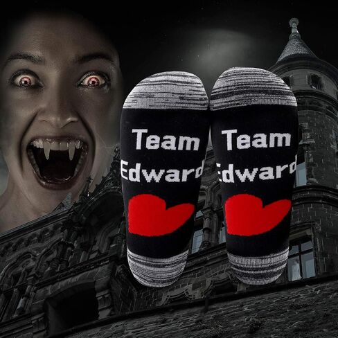 جوارب LEVLO Vampire Lover Gift Team Edward القطنية للرجال جوارب مستوحاة من القاتل in Saudi Arabia