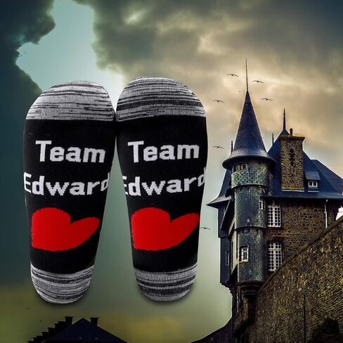 جوارب LEVLO Vampire Lover Gift Team Edward القطنية للرجال جوارب مستوحاة من القاتل in Saudi Arabia