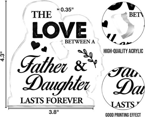 Dad Gifts From Daughter Son, Gifts for Dad Father's Day Christmas Birthday Dad Acrylic Plaque Keepsake Gifts in Saudi Arabia