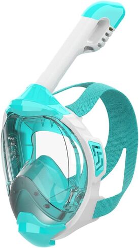 Snorkel Mask, Full Face Snorkel Mask,Snorkeling Gear for Adults Kids,Diving Mask, Mask and Snorkel,180 Degree Panoramic View Anti-Leak Anti-Fog in Saudi Arabia