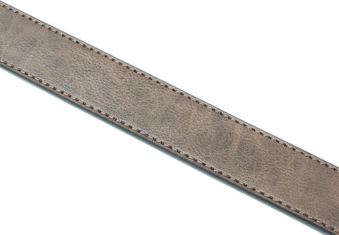BC Belts Womens Thin Leather Belt Strap with Vintage Distressed Texture 1.25" Wide with Snaps in Kuwait