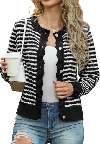 GRECERELLE Women Knit Cardigan Sweaters Long Sleeve Open Front Button Down Casual Trendy Jackets Outwear in Saudi Arabia