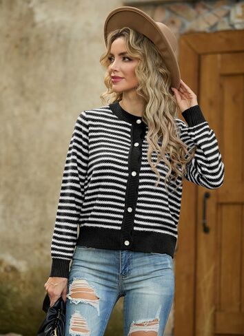 GRECERELLE Women Knit Cardigan Sweaters Long Sleeve Open Front Button Down Casual Trendy Jackets Outwear in Saudi Arabia