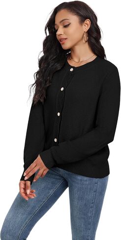 GRECERELLE Women Knit Cardigan Sweaters Long Sleeve Open Front Button Down Casual Trendy Jackets Outwear in Saudi Arabia